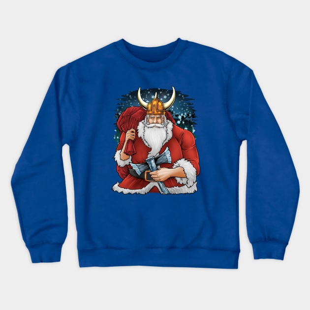 Viking Santa Crewneck Sweatshirt by AngelFlame